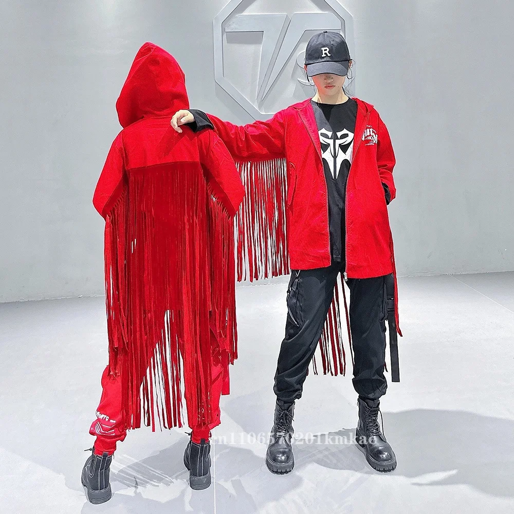 Street Fashion Outfit Girl - 女性ヒップホップパフォーマンス衣装セット T ステージリハーサル衣装ストリートダンス競技着用ファッションルーズヒップホップステージショー