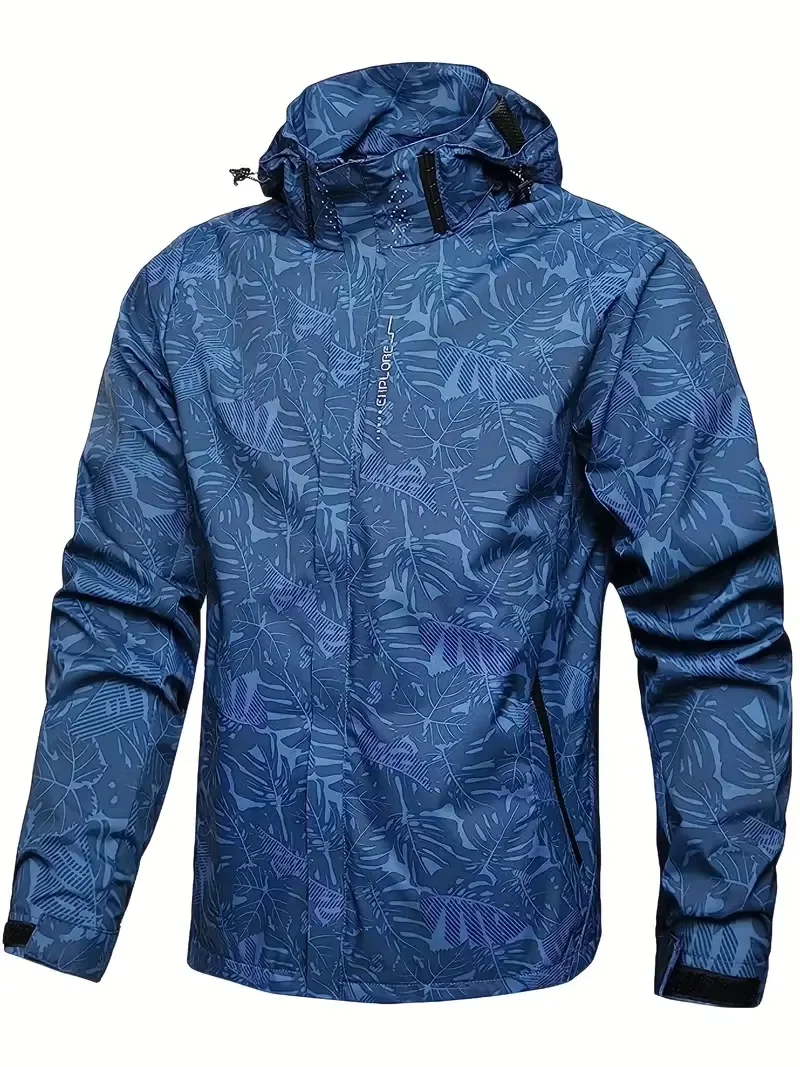 Windbreak Shell Jacket - 2026年メンズカジュアル防水ウィンドブレーカージャケットフルジップアップフード付きシェルアウトドアハイキングコート秋用プラスサイズ