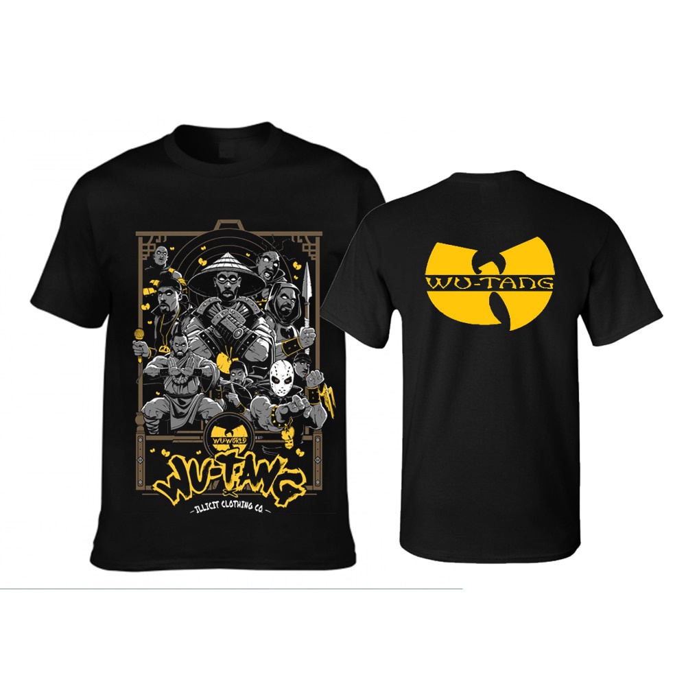 Street Fashion Poster - WU-TANG クランアルバムポスター周辺機器プリント Tシャツクラシックストリートヒップホップ音楽ファッション Tシャツ男性女性特大原宿トップ