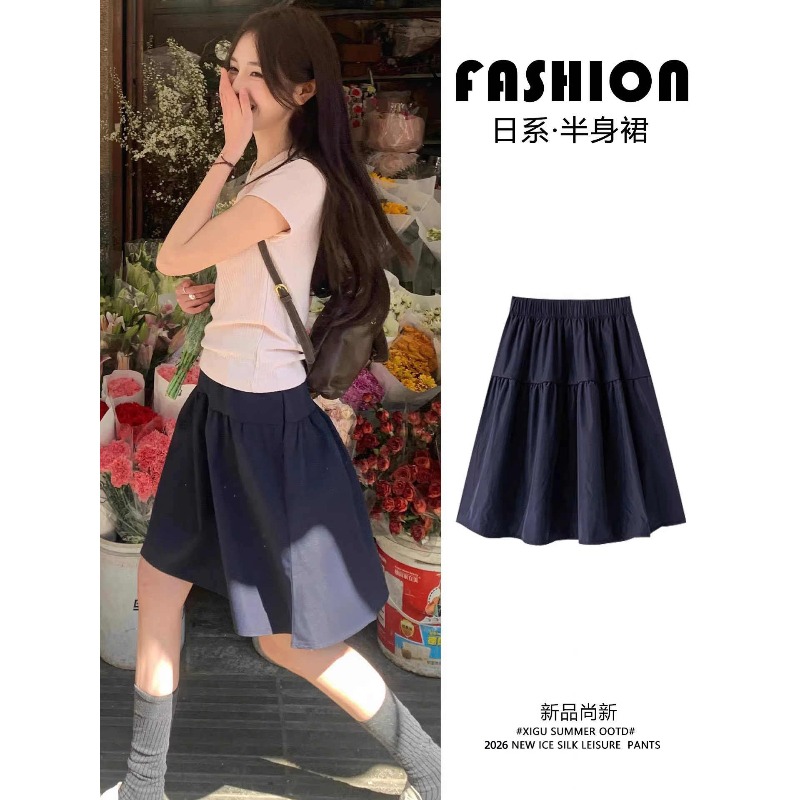 Japanese Street Fashion Female - 和風夏セクシー女性ハイウエストAラインストリート女性無地服ミニヴィンテージファッション韓国スカート