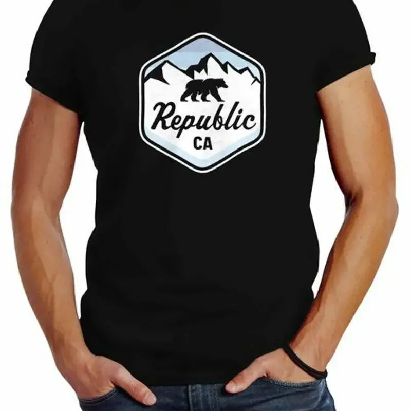 Street Fashion California - メンズ リパブリック カリフォルニア ベア マウンテンズ 紋章