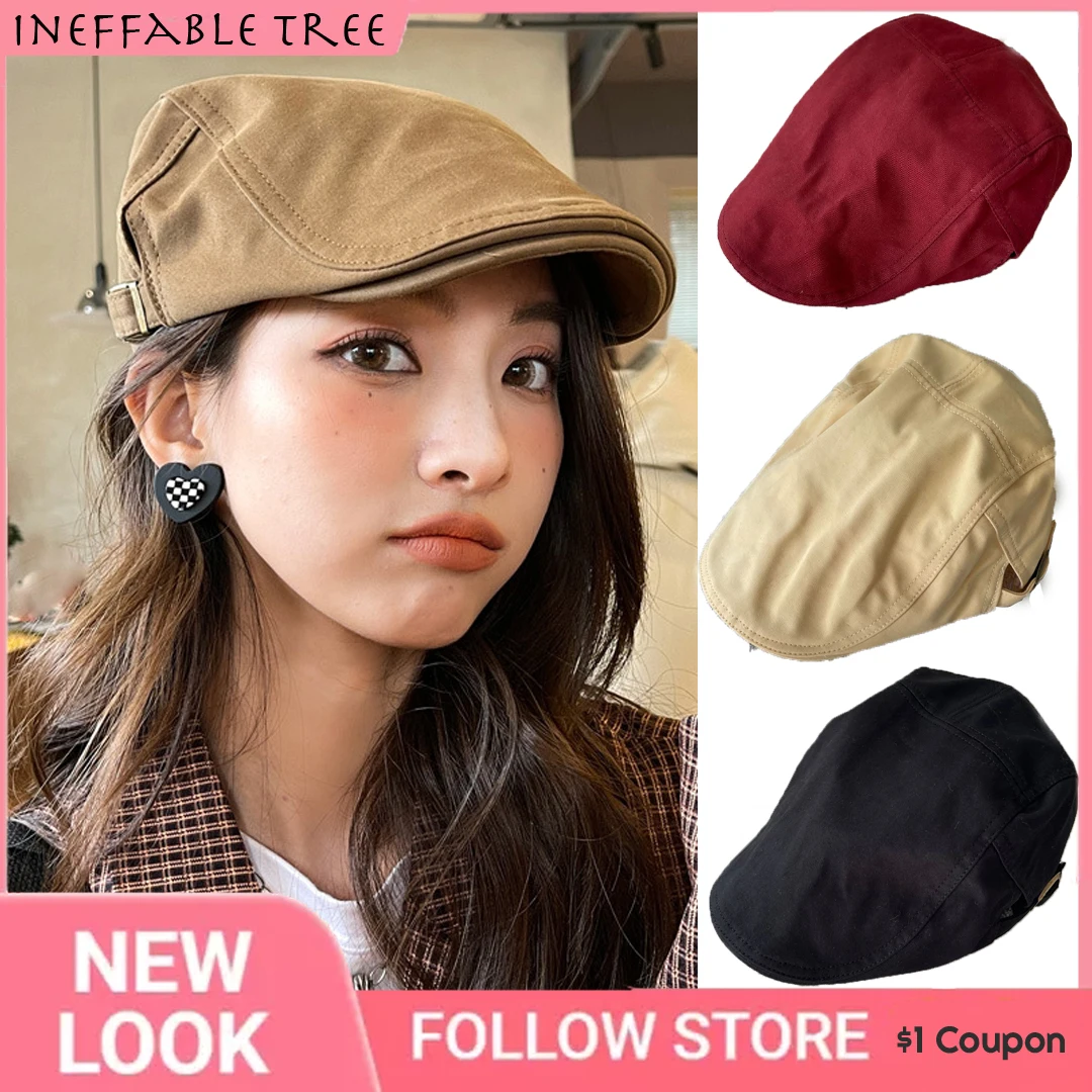 Japanese Street Fashion Female - イン日本のストリートファッションブランド無地ベレー帽女性の春夏と秋のヒップホップ耐摩耗キャップ前方帽子男性クール