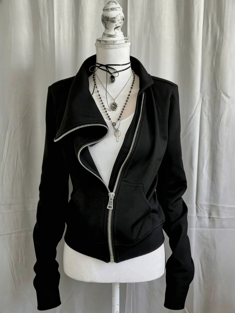 グレーフェイクファーウールダブルジッパージャケットパーカー女 - Street Fashion Zip Up Hoodie のレビューと価格