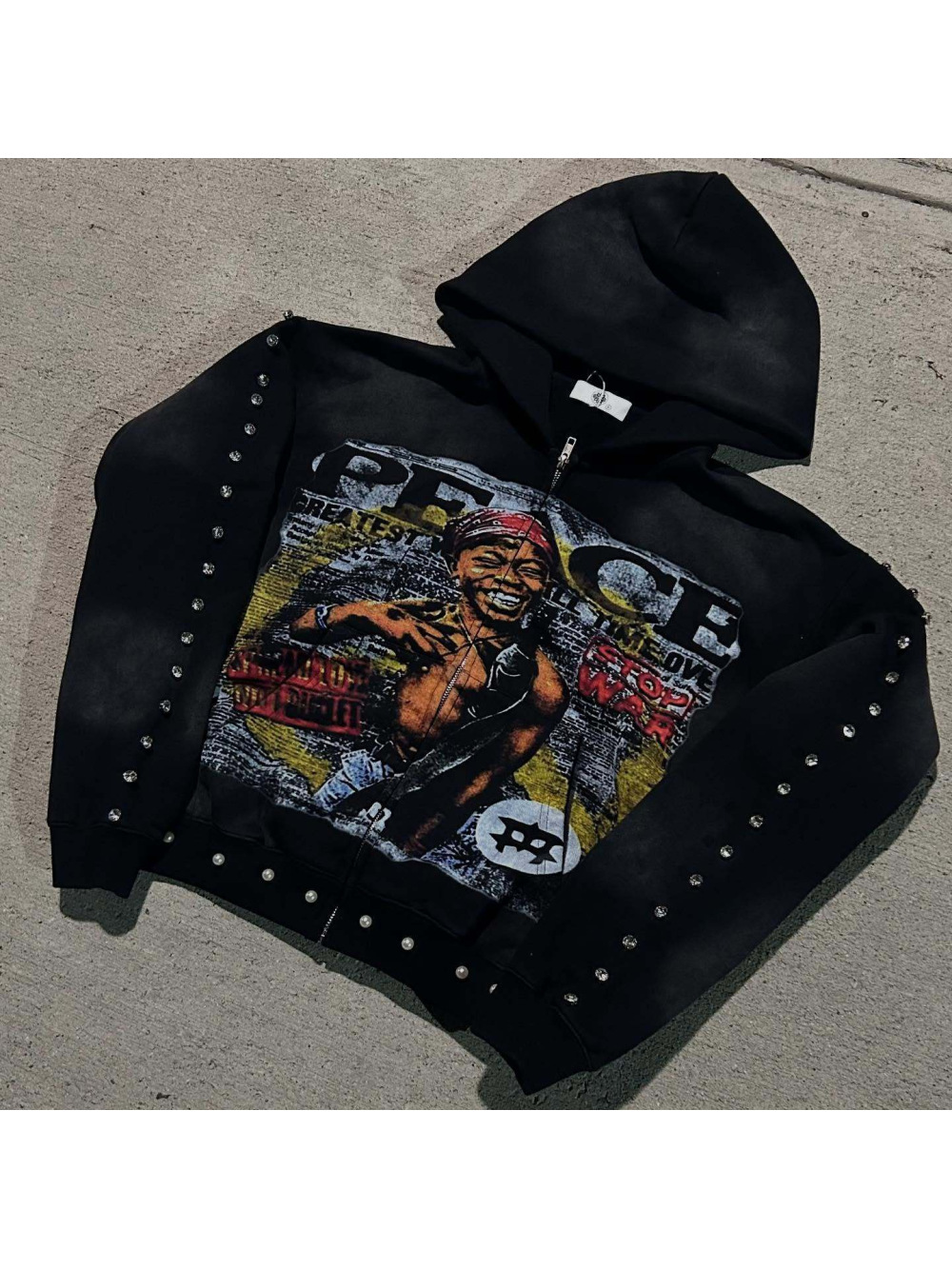 2026年新作アメリカンヒップホップルーズフーディストリート - Street Fashion Zip Up Hoodie のレビューと価格
