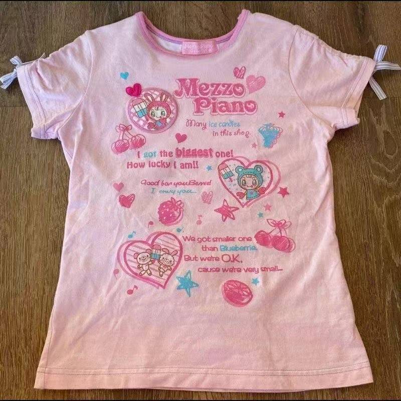 ヴィンテージかわいいキュートな半袖 Tシャツ女性 Y2K ク - Street Fashion China のレビューと価格