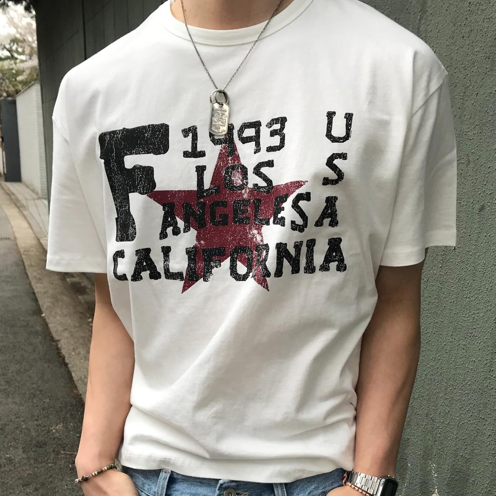 カリフォルニアプリントカジュアル新しいメンズとレディース T - Street Fashion California のレビューと価格