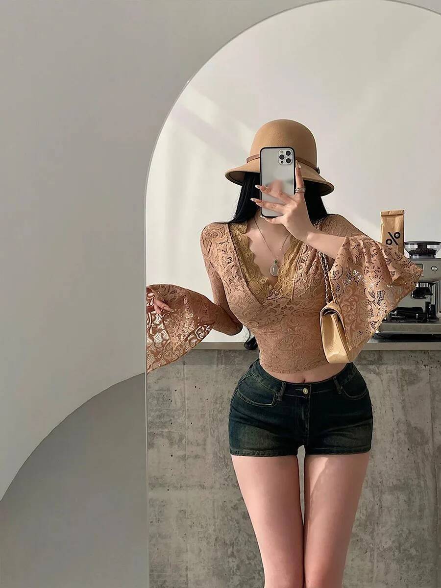 韓国マンガホットガールセクシータイトストレッチカウボーイショ - Korean Street Fashion Female のレビューと価格