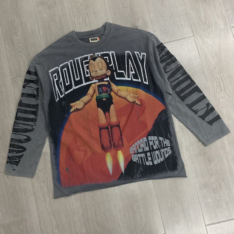 26SS 新しい高品質ストリートラッションヒップホップラフ長 - Street Fashion News のレビューと価格