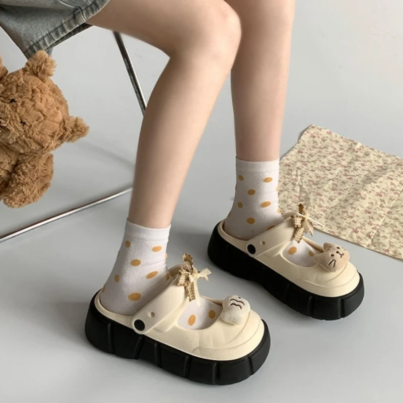 新しい可愛いDIY猫魚柄ファッションクロッグ、女性用室内スト - Korean Street Fashion Female のレビューと価格