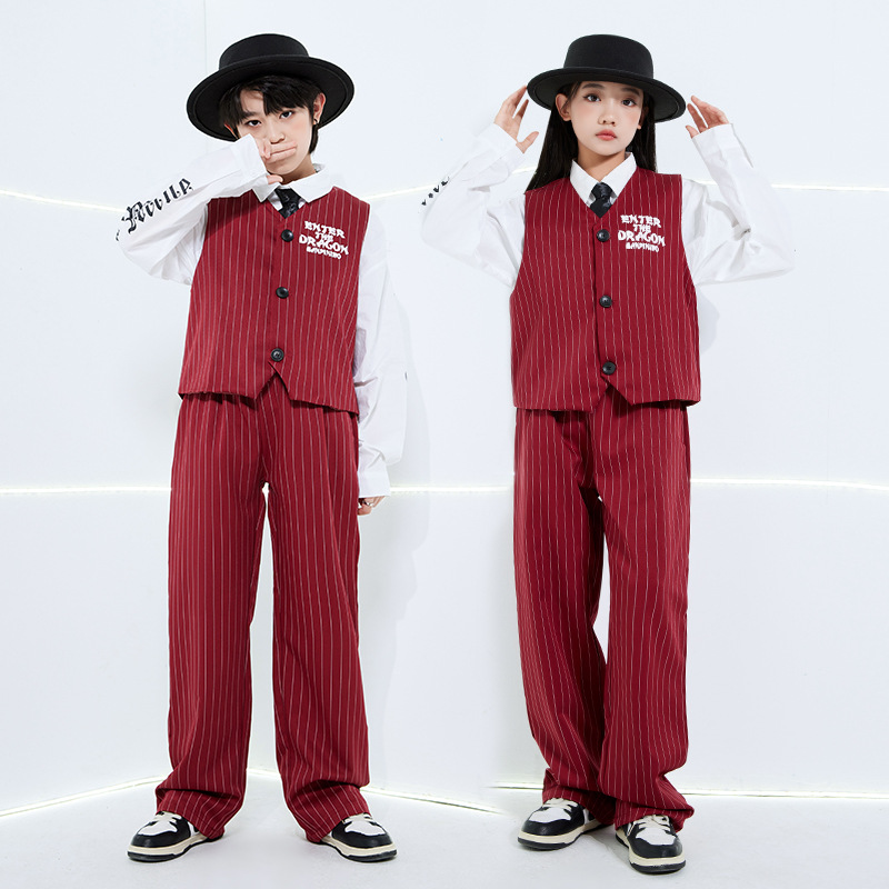 ファッションガールズストライプストリートダンスウェアセットボ - Street Fashion Outfit Girl のレビューと価格
