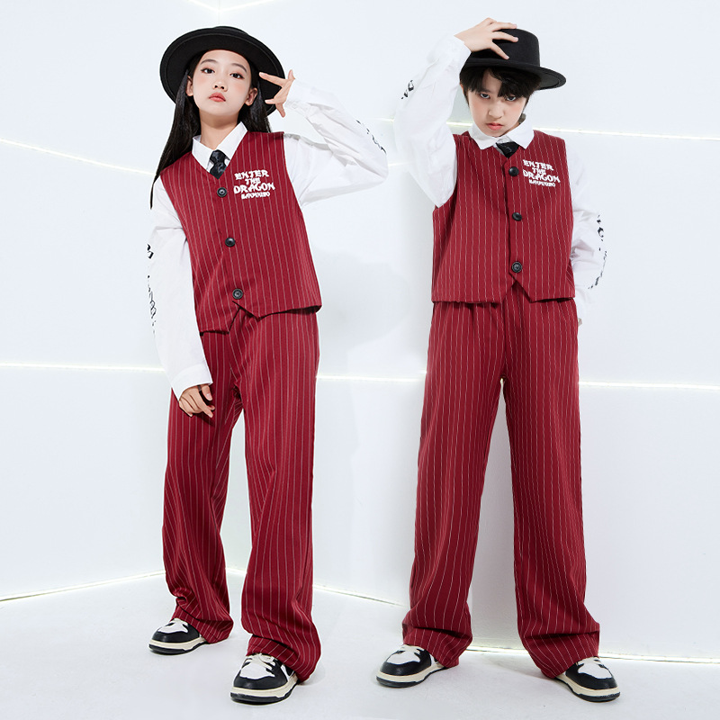 ファッションガールズストライプストリートダンスウェアセットボ - Street Fashion Outfit Girl のレビューと価格