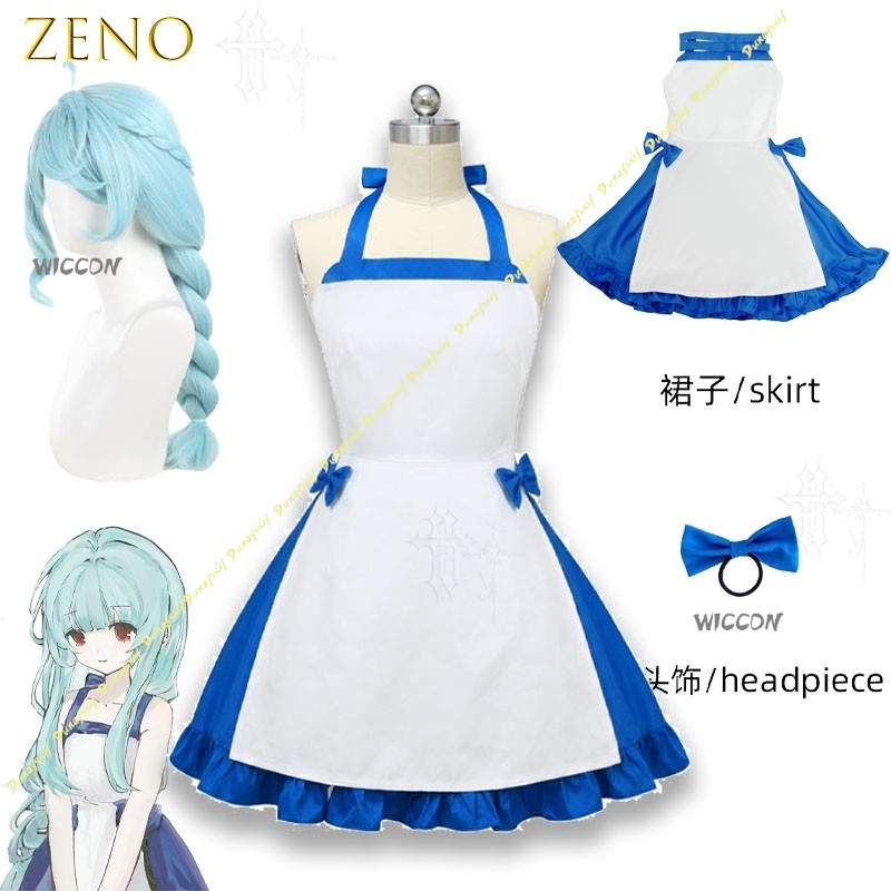 ブルーキャラクタードレスゼノ夏ハロウィン後フルコスプレ衣装フ - Japanese Street Fashion Female のレビューと価格