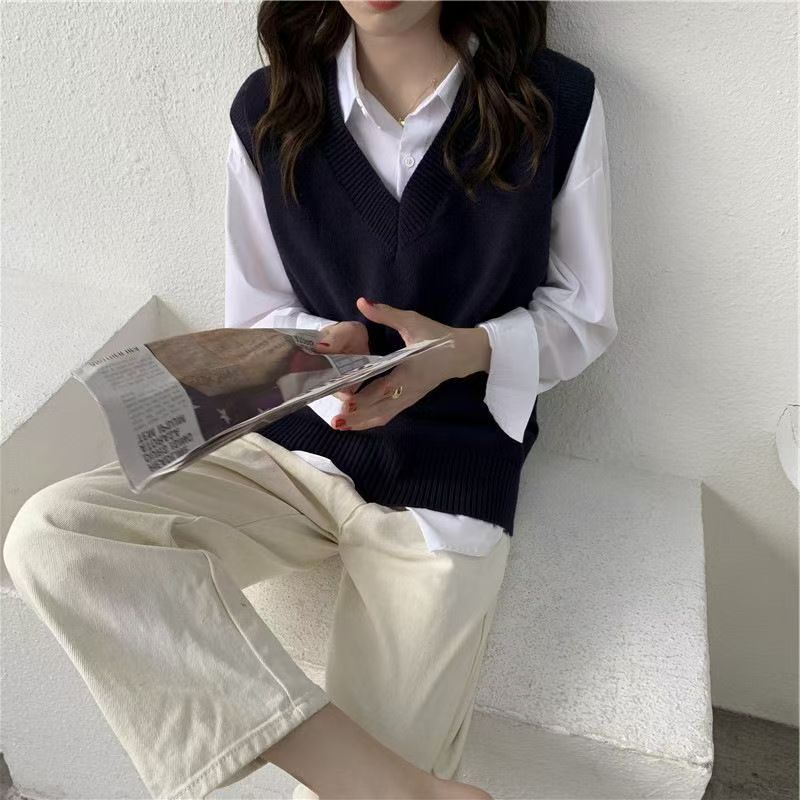 秋冬セーターベスト女性 2026 韓国ファッション V ネッ - Korean Street Fashion Female のレビューと価格