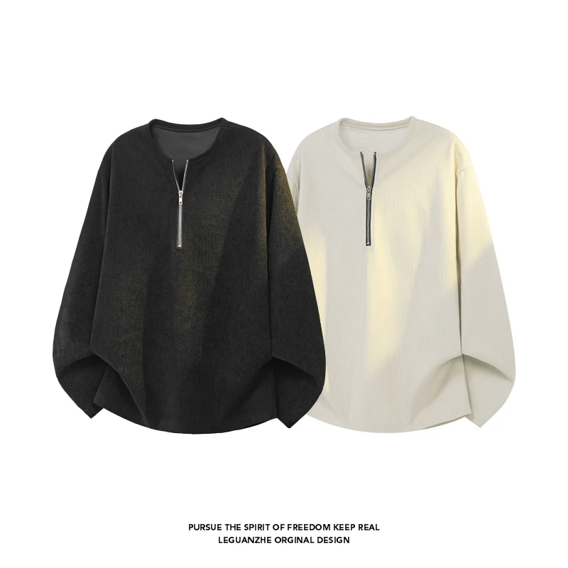 メンズユースストリートファッション 長袖トップス クルーネッ - Street Fashion Men のレビューと価格