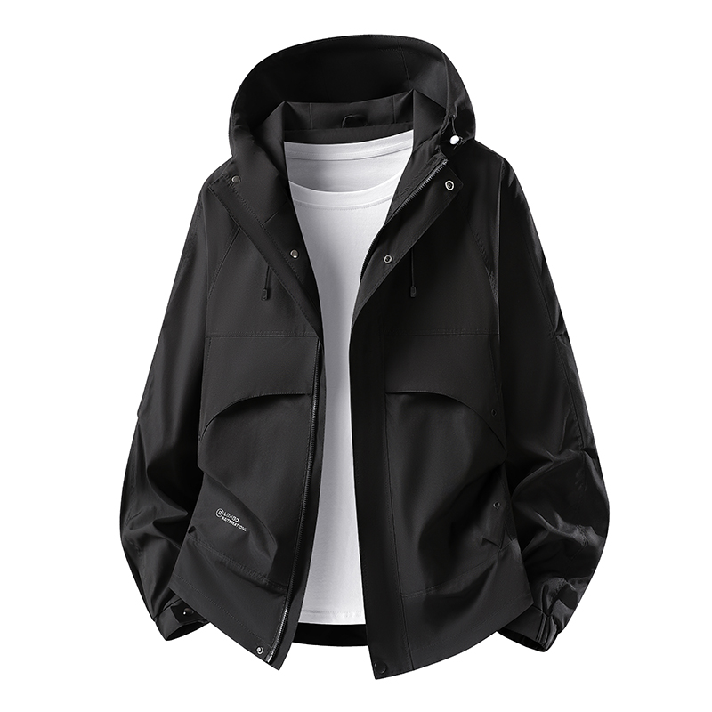 秋冬用メンズ・レディースウィンドブレーカー、無地フード付き防 - Windbreak Shell Jacket のレビューと価格