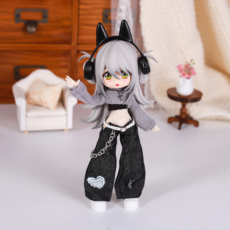 Bjd 人形服ストリートファッション気質ジーンズベストセータ - Street Fashion Girl のレビューと価格