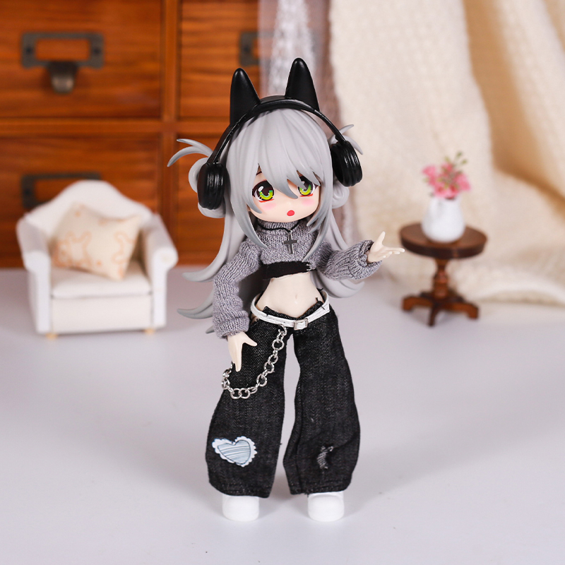 Bjd 人形服ストリートファッション気質ジーンズベストセータ - Street Fashion Girl のレビューと価格
