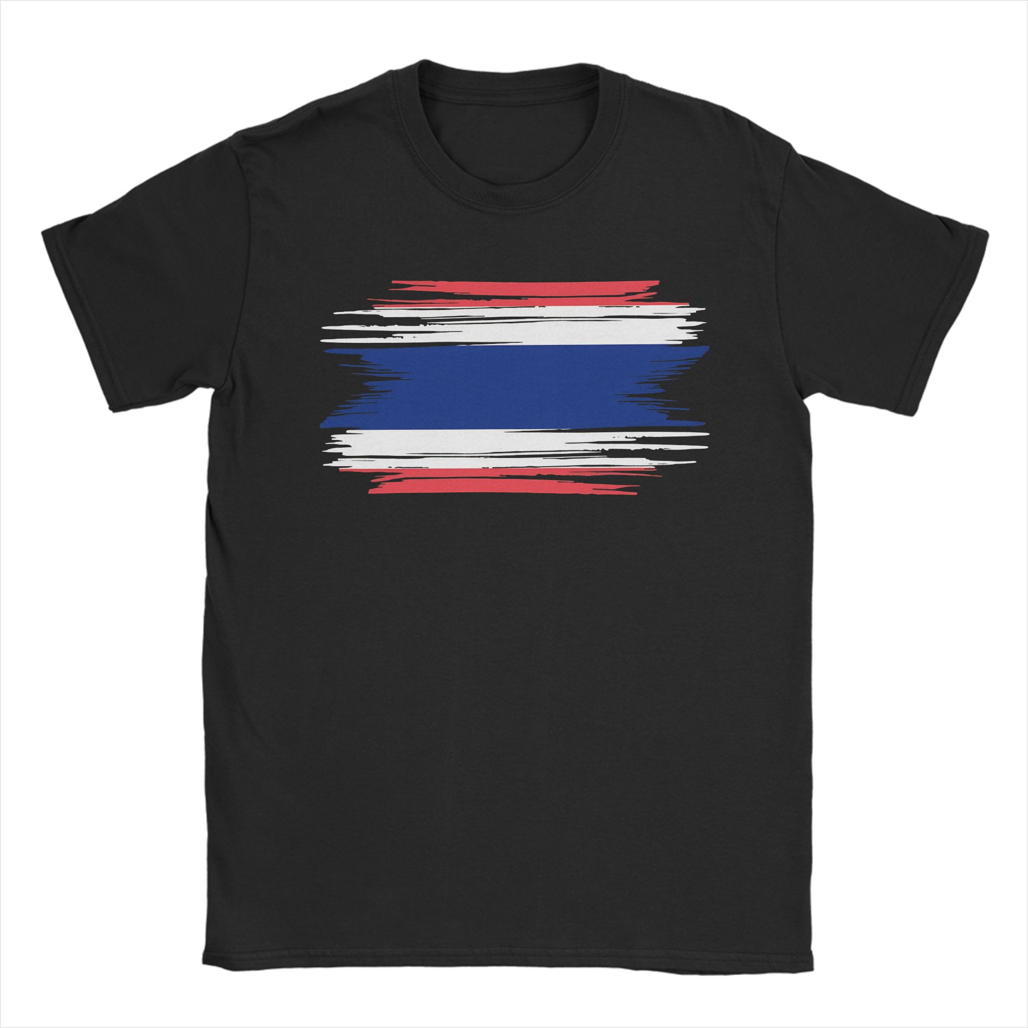 ダメージ加工タイ国旗Tシャツ メンズ ストリートスタイル 1 - Street Fashion Thailand のレビューと価格