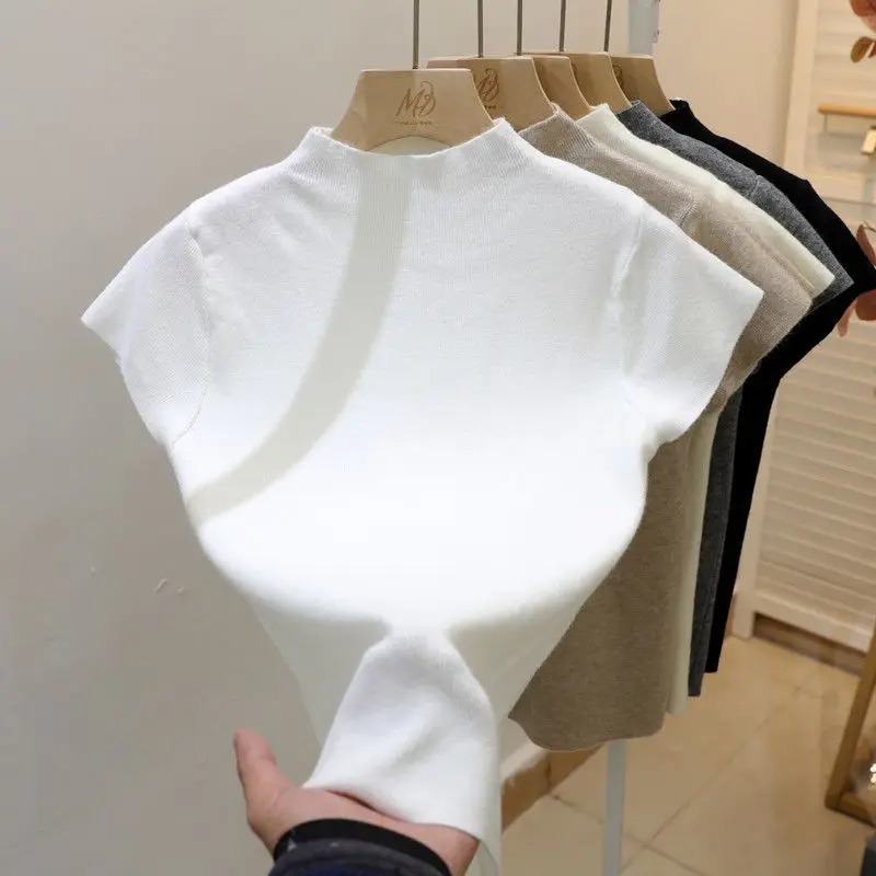 ファッションベーシックハーフハイネックニットプルオーバー レ - Korean Street Fashion Female のレビューと価格