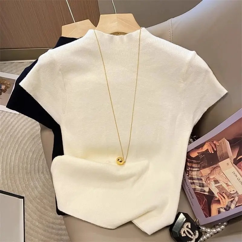 ファッションベーシックハーフハイネックニットプルオーバー レ - Korean Street Fashion Female のレビューと価格