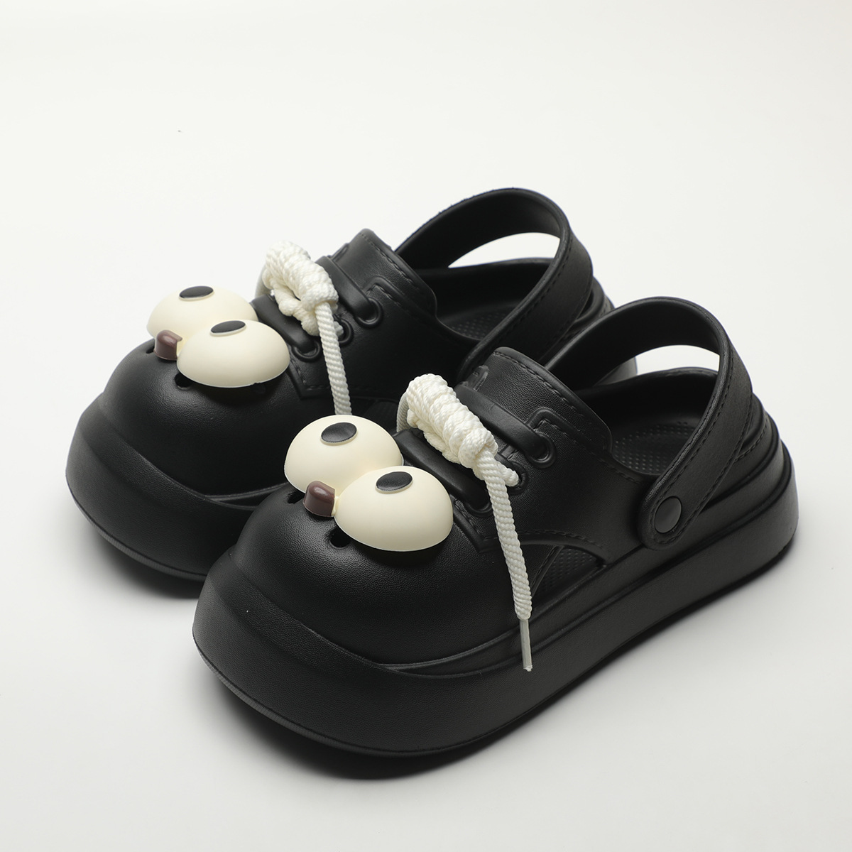 キュートなDIYビッグアイファッションクロッグ、女性用サマー - Street Fashion Female のレビューと価格