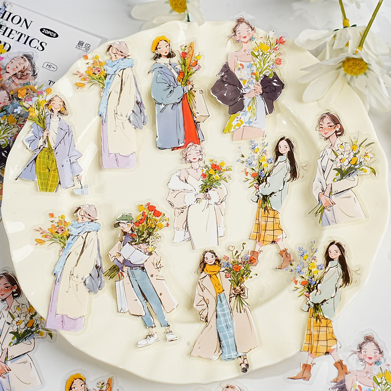 20枚入り/パック ファッションガールズアウトフィットテーマ - Street Fashion Outfit Girl のレビューと価格