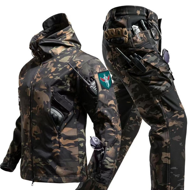防水ハードシェルタクティカルジャケットパンツ メンズ ウイン - Windbreak Shell Jacket のレビューと価格