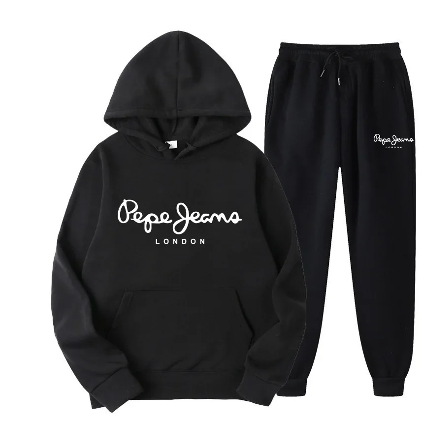 男女兼用プリント入りフーディートラックスーツ上下セット ヒッ - Street Fashion Female のレビューと価格
