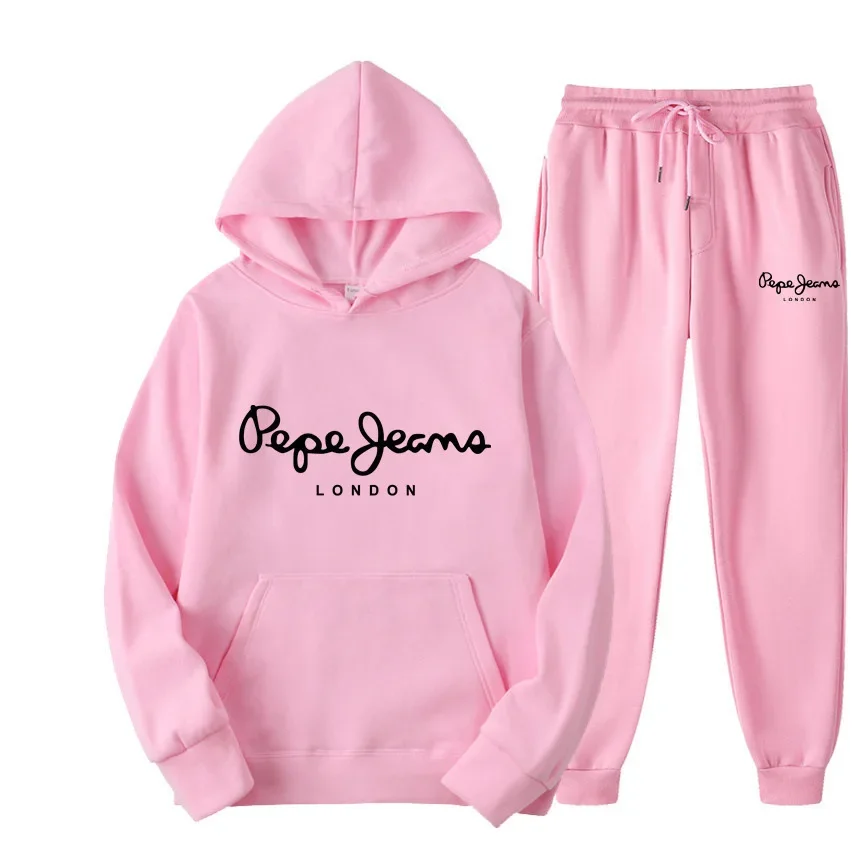 男女兼用プリント入りフーディートラックスーツ上下セット ヒッ - Street Fashion Female のレビューと価格