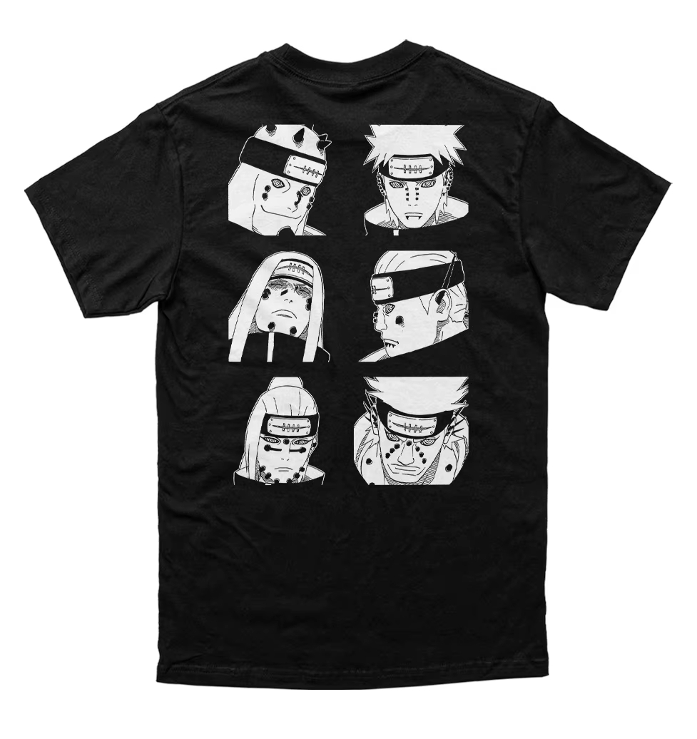 ナルトペイン暁六道マンガグラフィック Tシャツ男性女性アニメ - Street Fashion Hats のレビューと価格