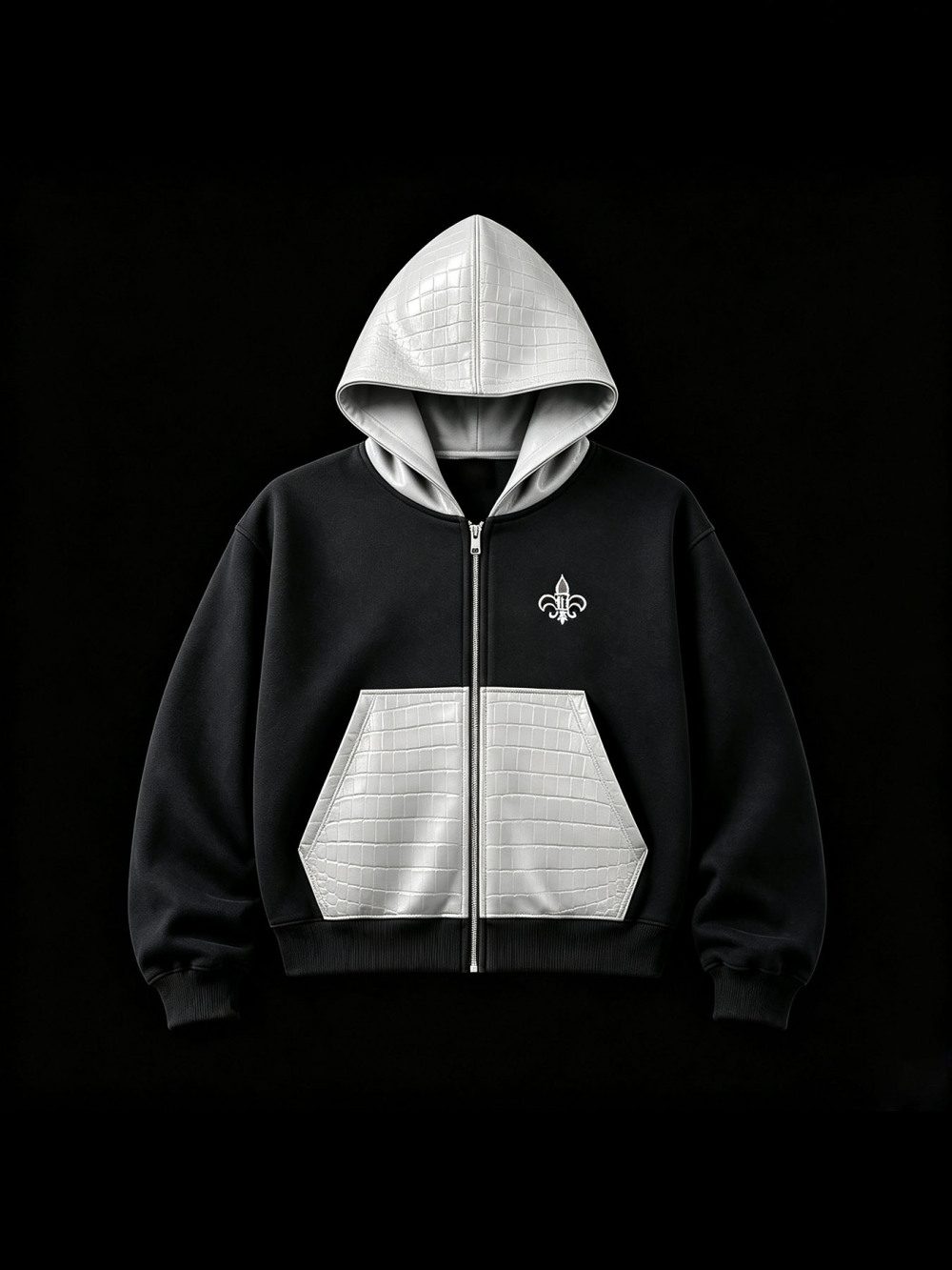 ユニセックスクロコダイルレザーステッチフード付きセーターハイ - Street Fashion Zip Up Hoodie のレビューと価格