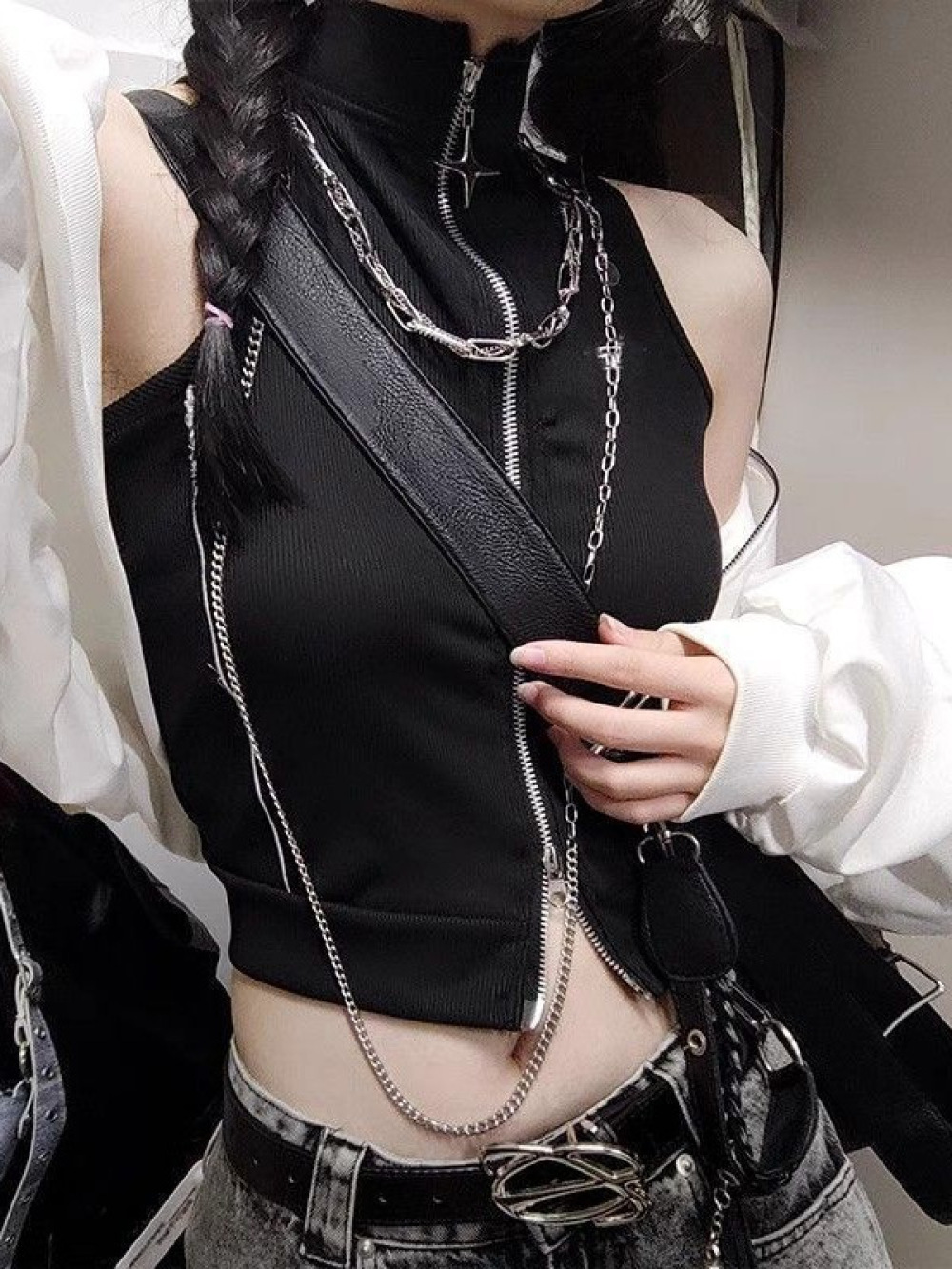2026年新作夏ホットガールショートベストダークパンクゴスノ - Street Fashion Goth のレビューと価格