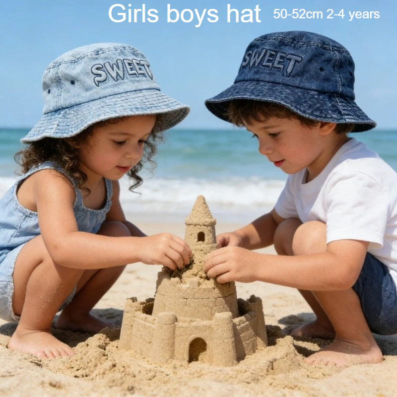 日本のレトロキッズバケットハット 50-52cm 2-4歳向 - Street Fashion Hats のレビューと価格