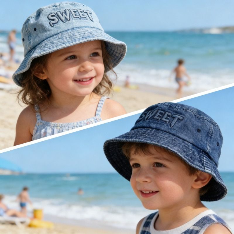 日本のレトロキッズバケットハット 50-52cm 2-4歳向 - Street Fashion Hats のレビューと価格