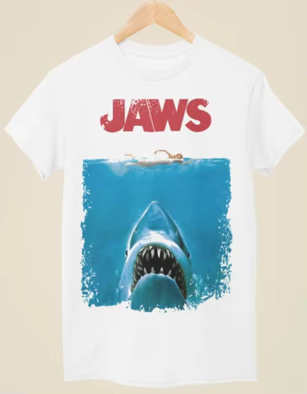 ジョーズの映画ポスターにインスパイアされたヴィンテージTシャ - Street Fashion Poster のレビューと価格