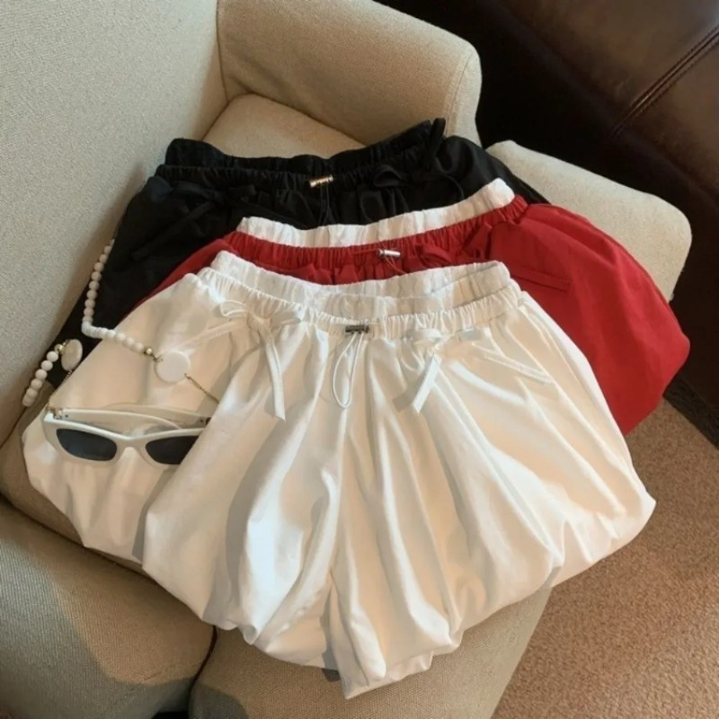 ハイウエストソリッドバドショーツロリータスタイル女性かわいい - Korean Street Fashion Female のレビューと価格