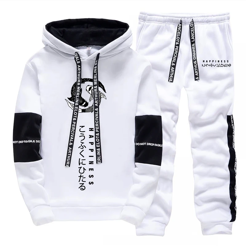 メンズファッション トラックスーツ プリント カジュアル フ - Street Fashion Men のレビューと価格