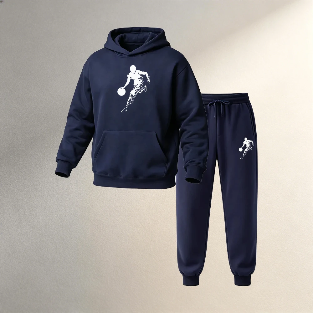 メンズ服 プルオーバーフーディセット 2ピース 秋冬 スポー - Street Fashion Men のレビューと価格