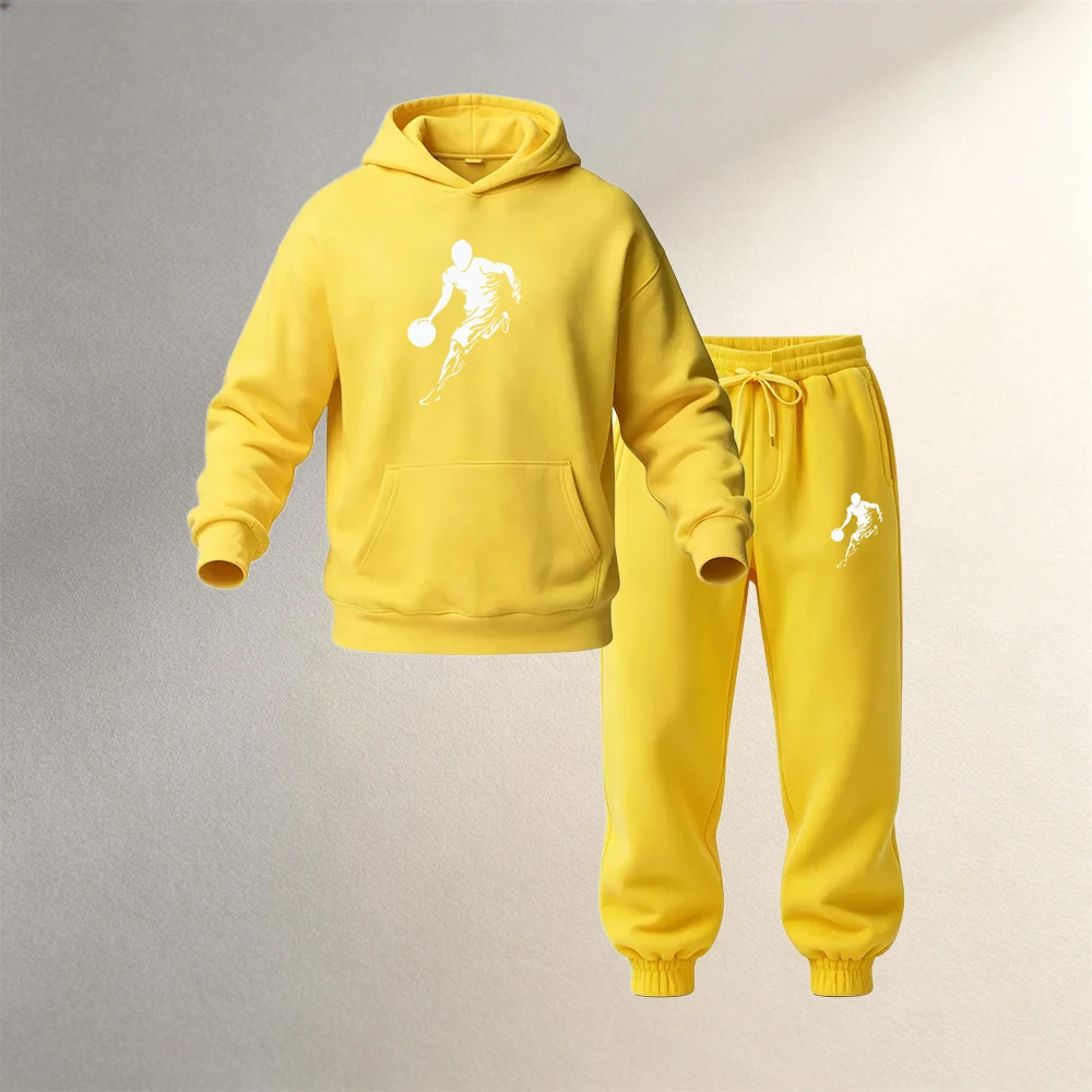 メンズ服 プルオーバーフーディセット 2ピース 秋冬 スポー - Street Fashion Men のレビューと価格