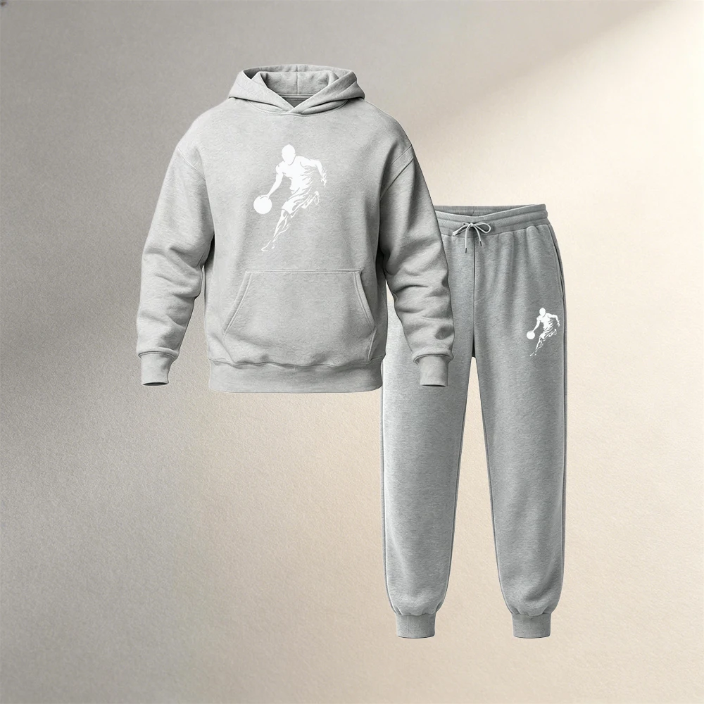 メンズ服 プルオーバーフーディセット 2ピース 秋冬 スポー - Street Fashion Men のレビューと価格