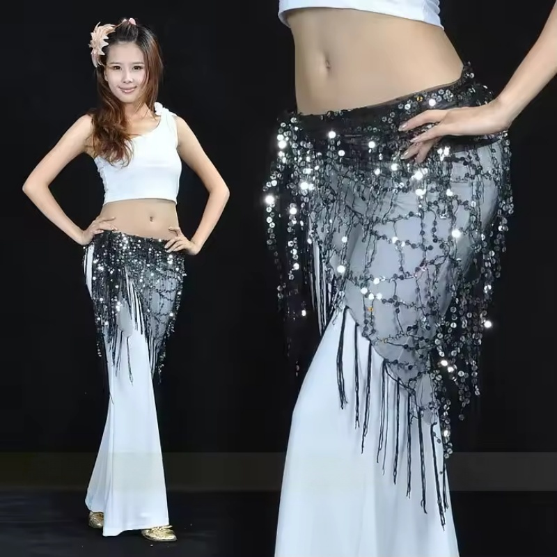 ファッションスパンコールベリーダンスベルトジャズダンスタッセ - Street Fashion Thailand のレビューと価格