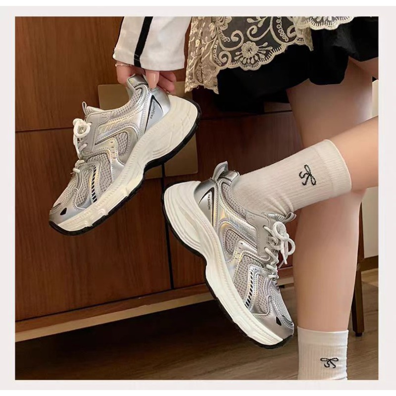 2026 春の女性アンキーダッドスニーカー通気性メッシュプラ - Street Fashion Female のレビューと価格
