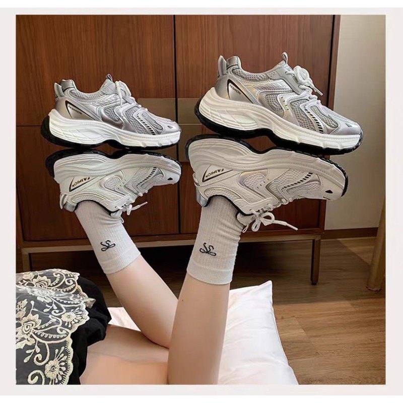 2026 春の女性アンキーダッドスニーカー通気性メッシュプラ - Street Fashion Female のレビューと価格