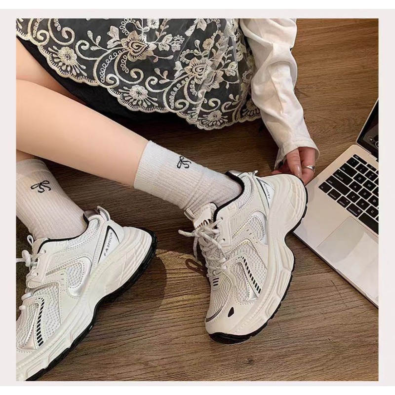 2026 春の女性アンキーダッドスニーカー通気性メッシュプラ - Street Fashion Female のレビューと価格