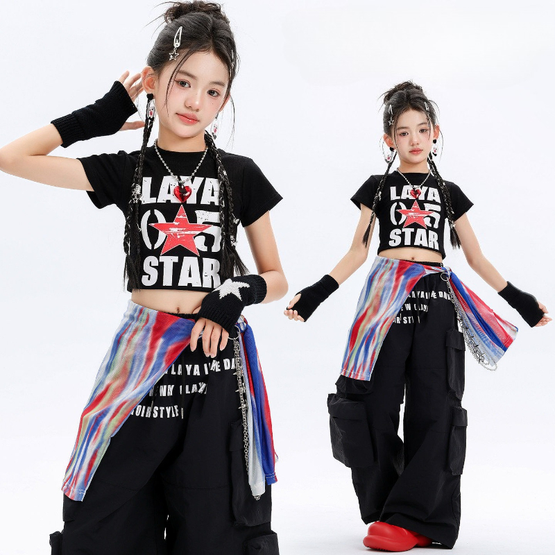 ガールズヒップホップコスチューム ストリートダンス衣装 ファ - Street Fashion Outfit Girl のレビューと価格