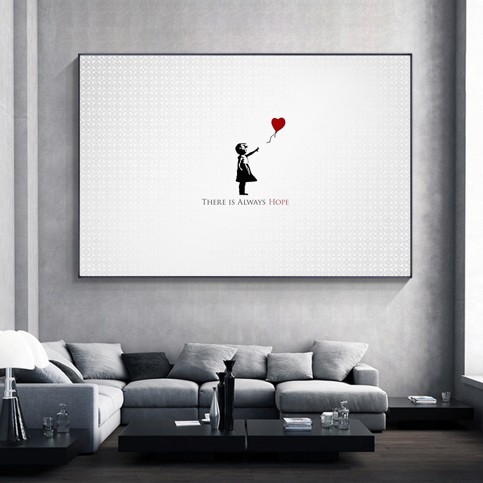 バンクシー抽象ストリートグラフィティアートキャンバス絵画壁の - Street Fashion Poster のレビューと価格