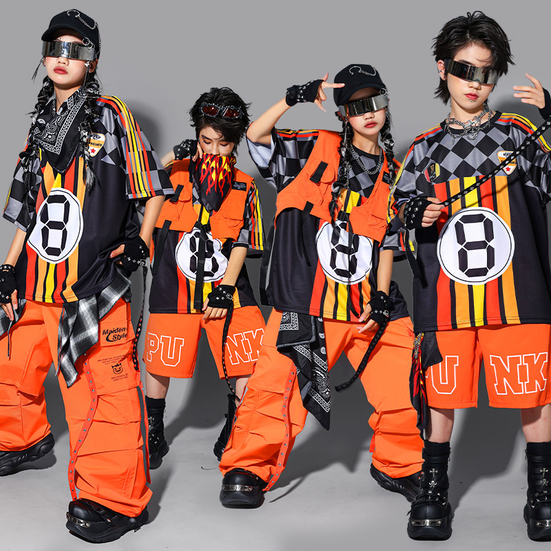 男の子用ヒップホップファッションK-POPストライプトップス - Street Fashion Outfit Girl のレビューと価格